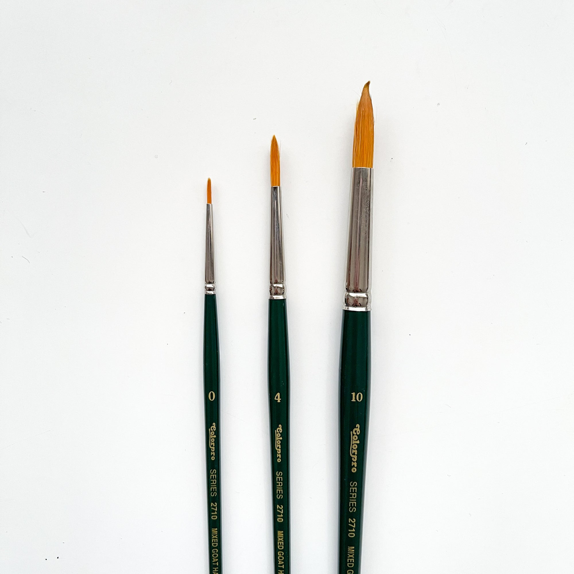 Colorpro Round Brushes - Size 0, 4, 10