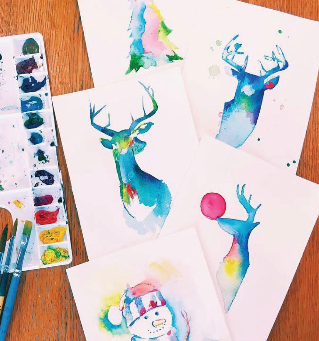 Festive Watercolor Painting Workshop