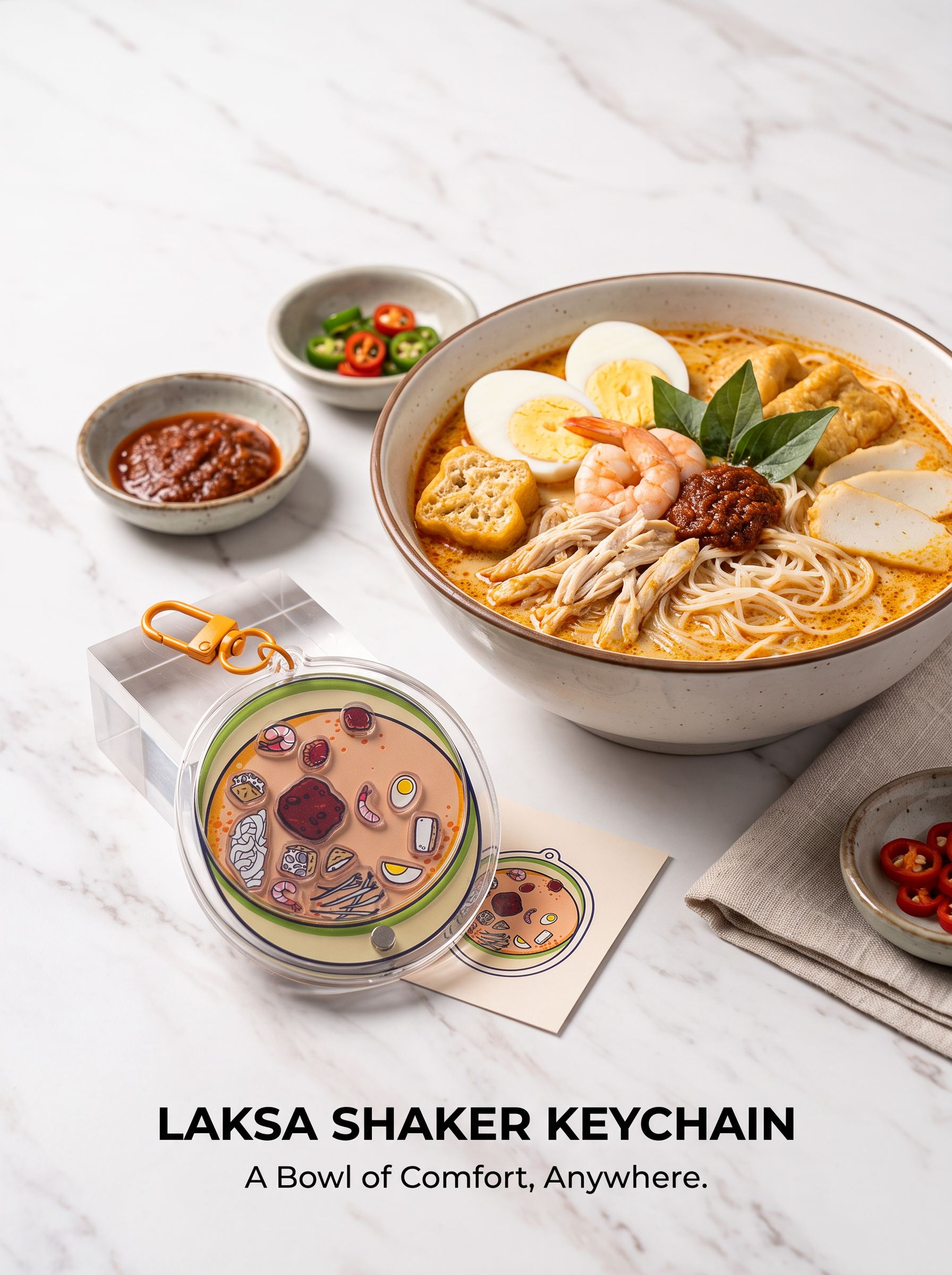 Laksa Shaker Bag Charm