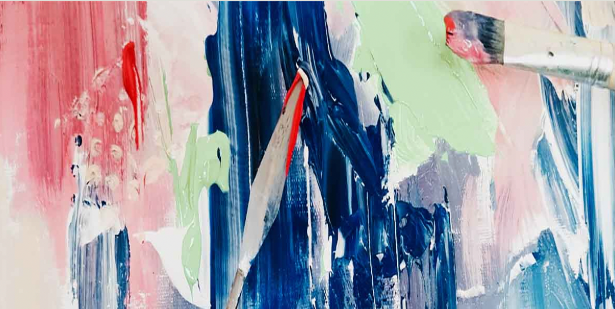 Participants creating abstract art in Abstract Art I class Singapore