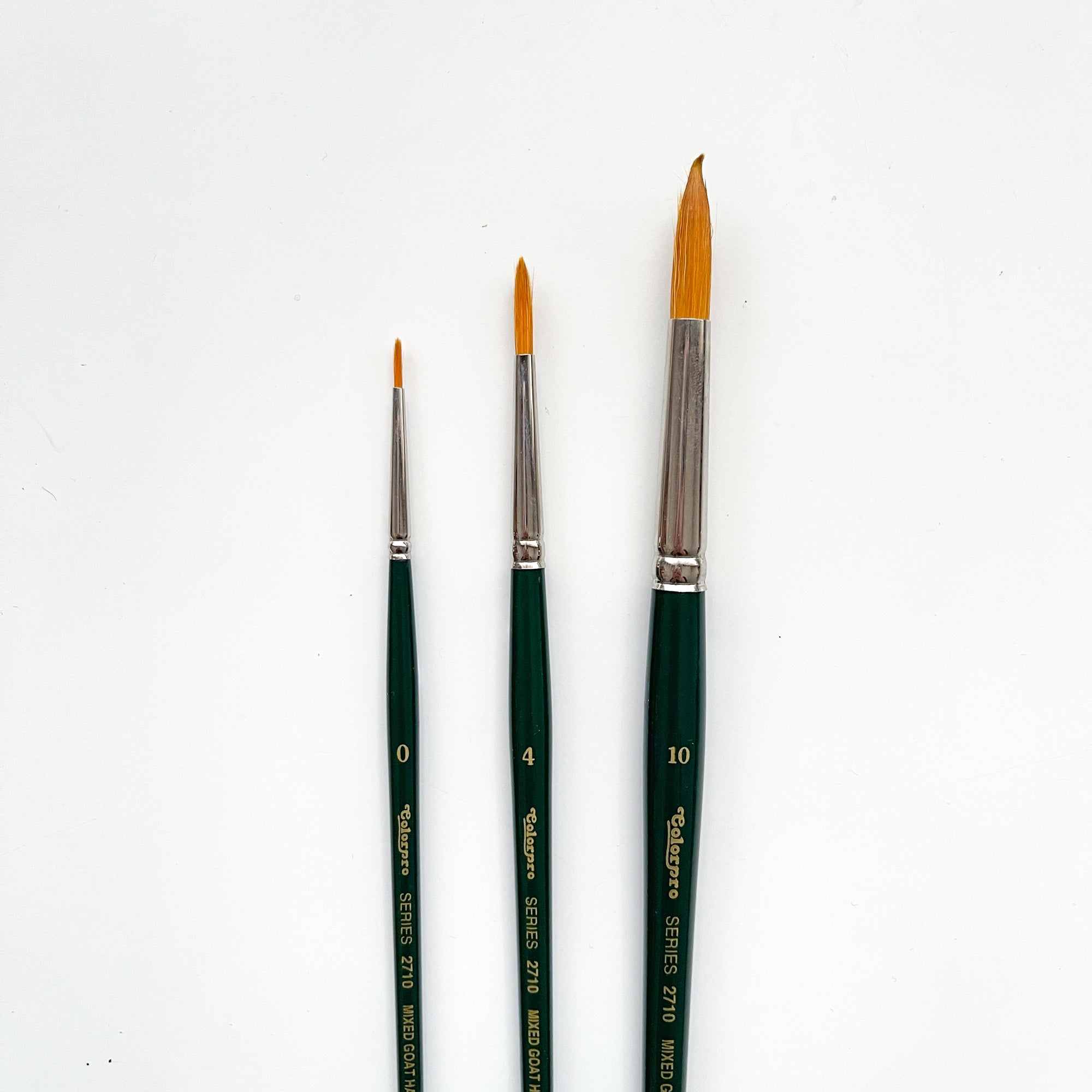 Colorpro Round Brushes - Size 0, 4, 8