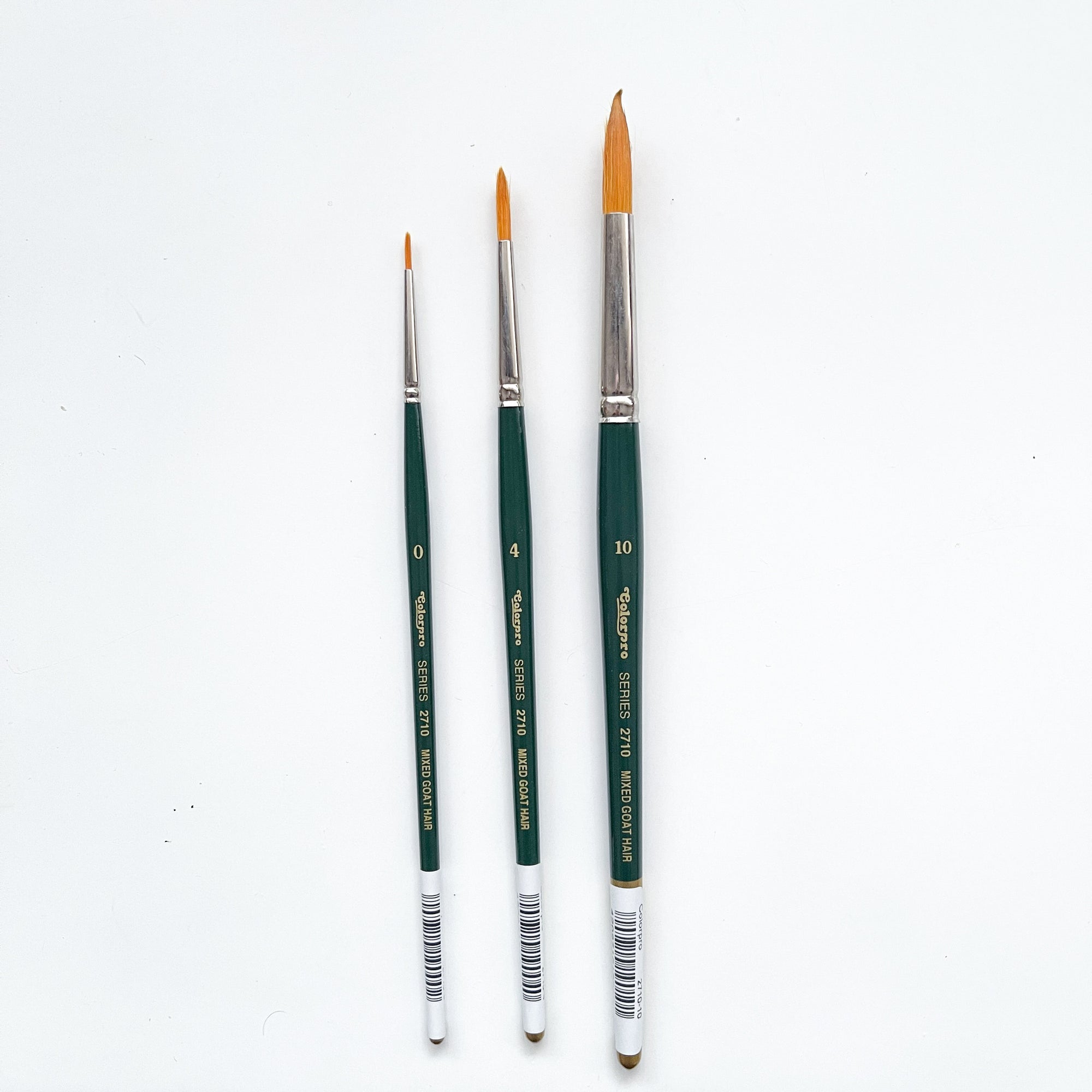Colorpro Round Brushes - Size 0, 4, 10