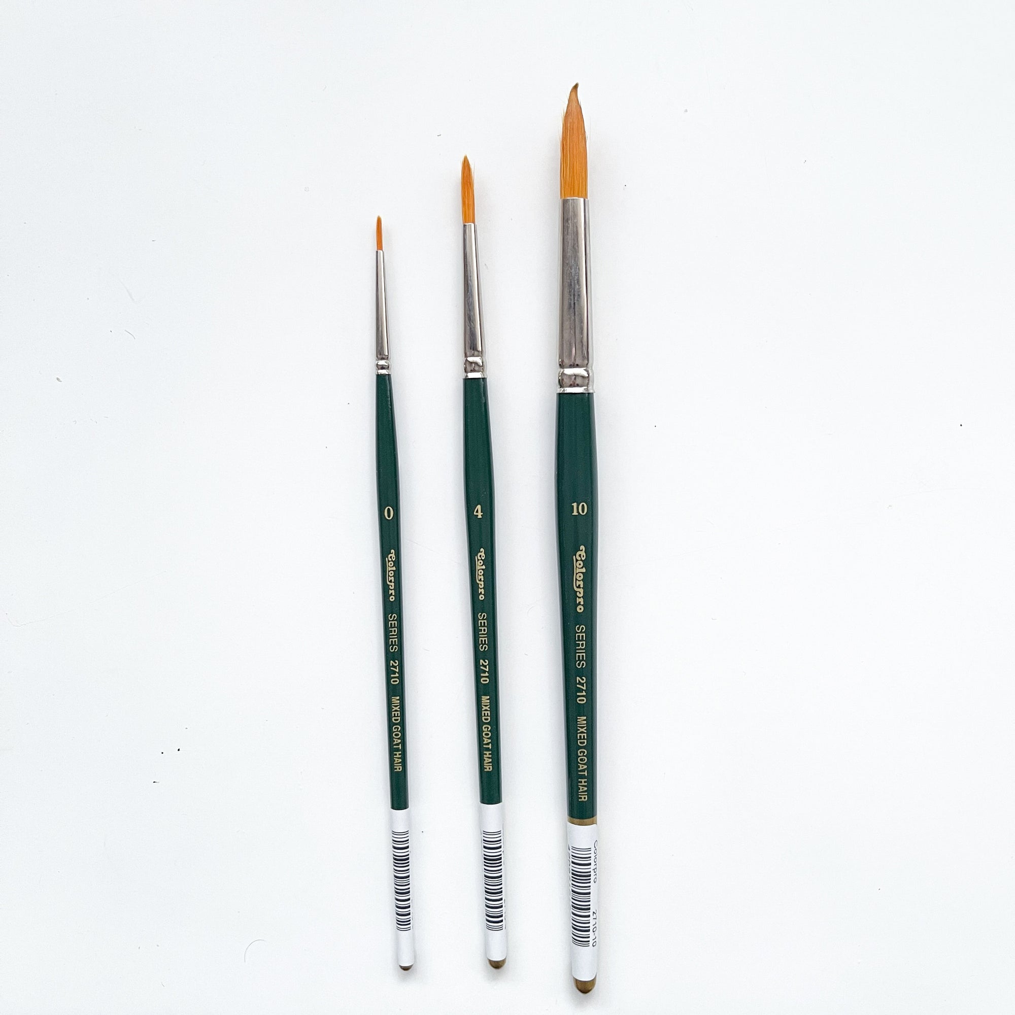 Colorpro Round Brushes - Size 0, 4, 8